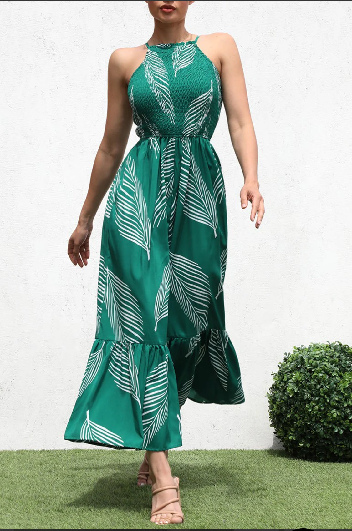 Smocked Top Woven Jumpsuit