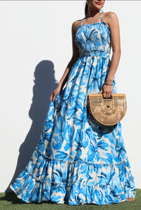 Smocked Top Woven Maxi Dress