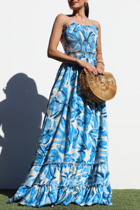 Smocked Top Woven Maxi Dress