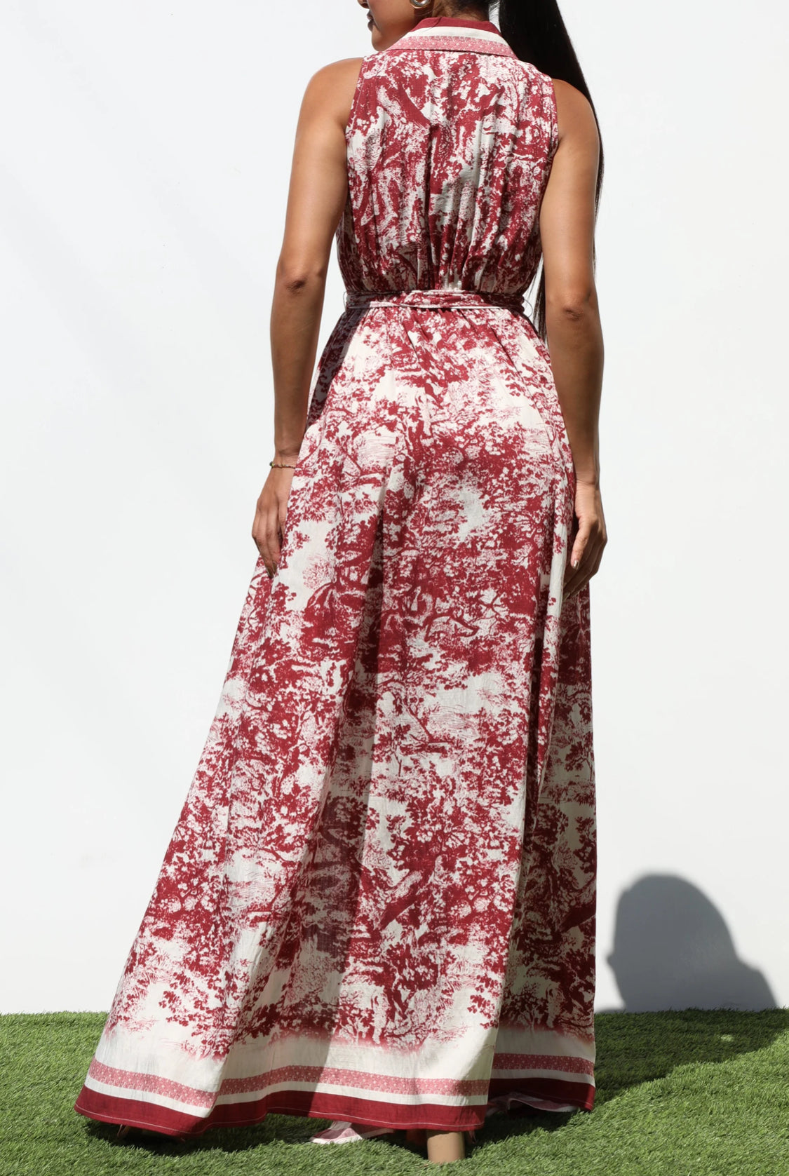 Button Down Shirt Woven Maxi Dress