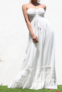 Lady Smoked Woven Maxi Dress