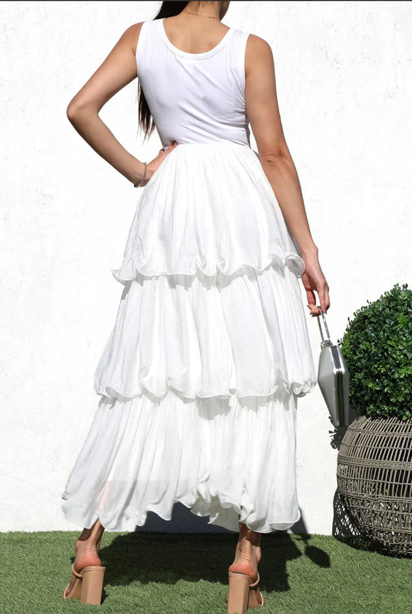 Tiered Woven Long Dress