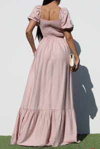 Smoke Top Woven Maxi Dress