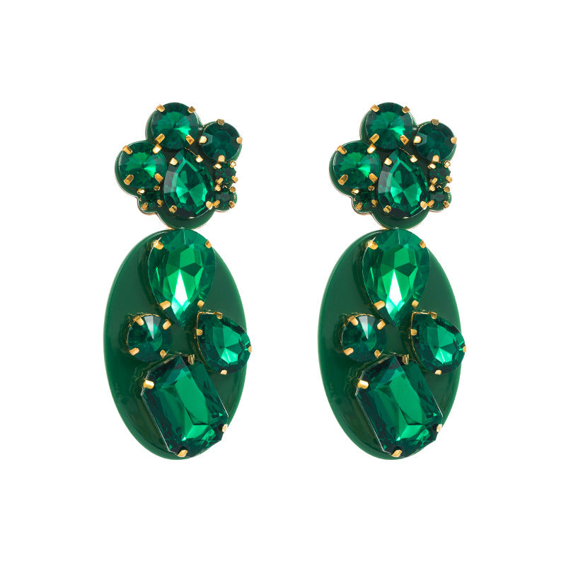 Statement Geometric Acrylic Pendant Earrings