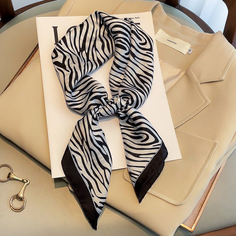 Tiger Print Silk Scarf