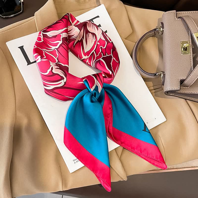 Floral silk scarf