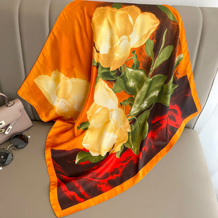 Orange Mix Silky Scarf