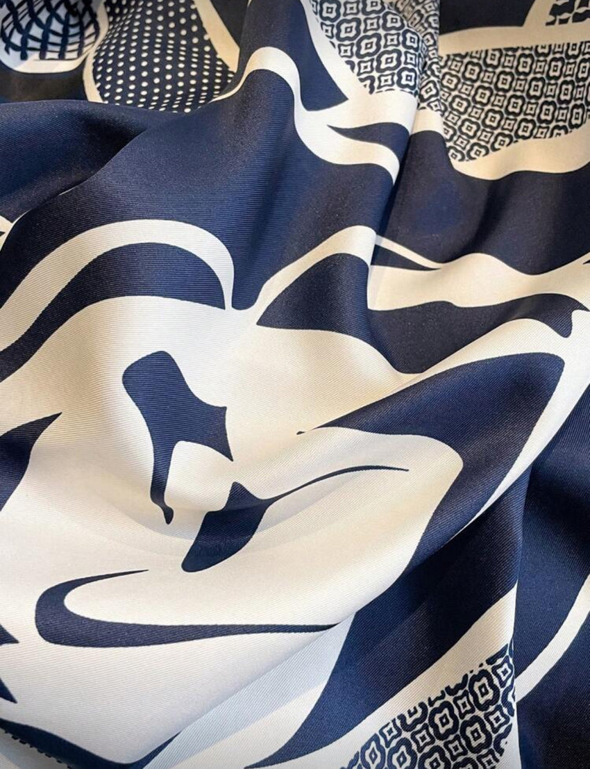 Silk Elegance Square Scarf - 90x90cm