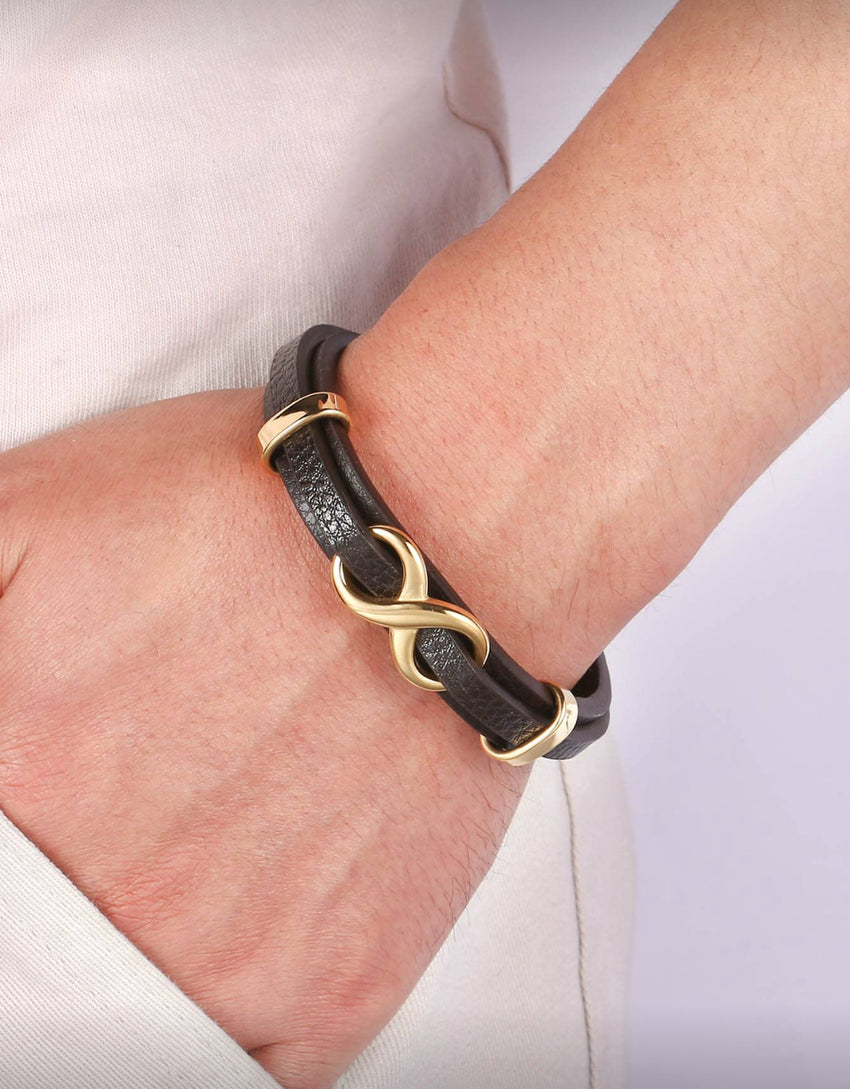 Infinity Luxe Leather Bracelet