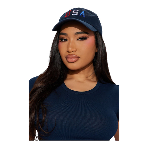 USA Embroidered Baseball Cap | Red, White & Bold