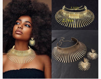 African Fan Collar Chocker Necklace