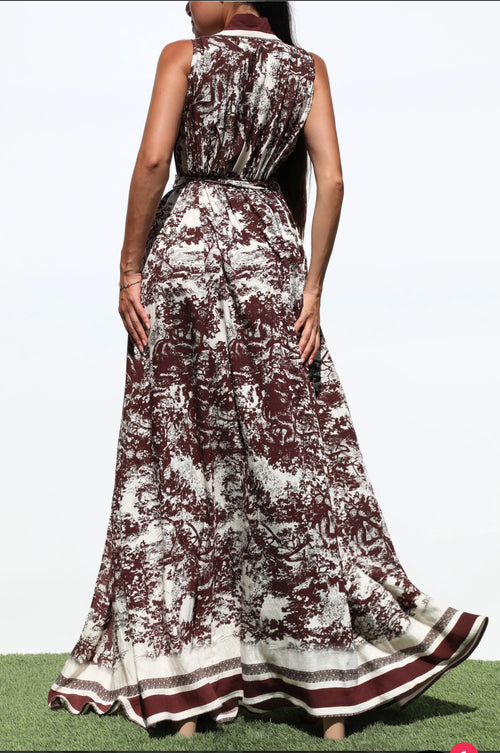 Button Down Shirt Woven Maxi Dress