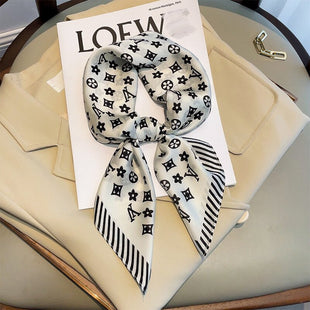 LVOW Print Silk Scarf