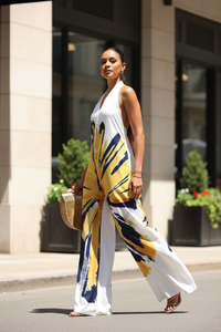 Abstract Print Jumpsuit - City Walk