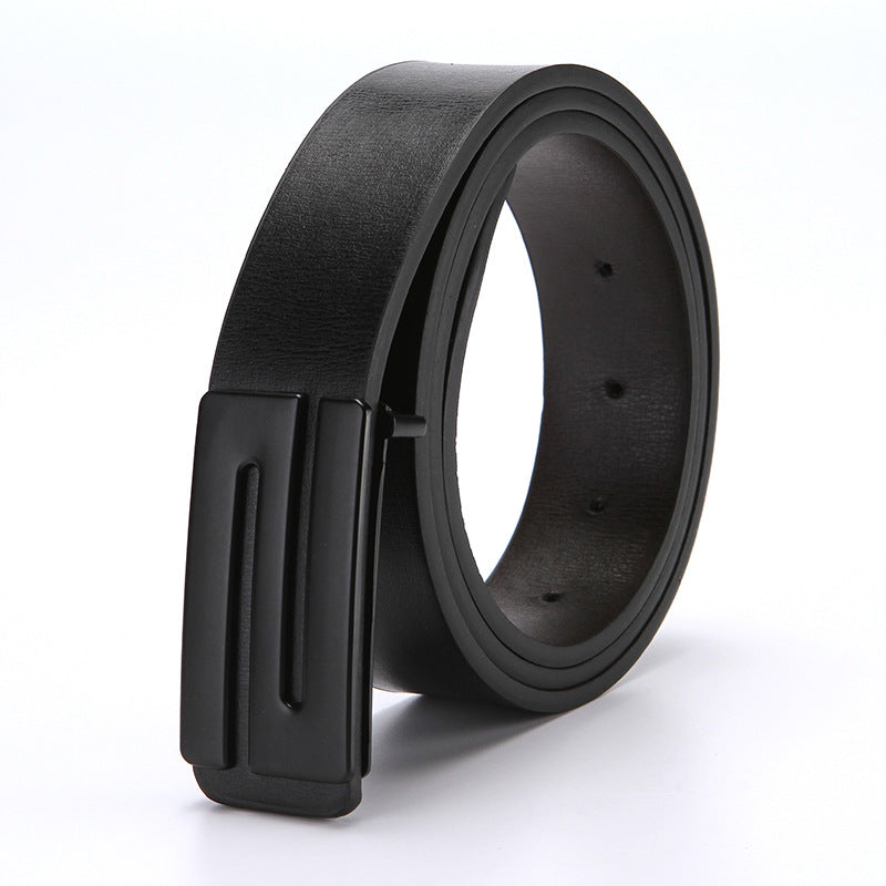 Both Side Smooth Buckles Men's Belt