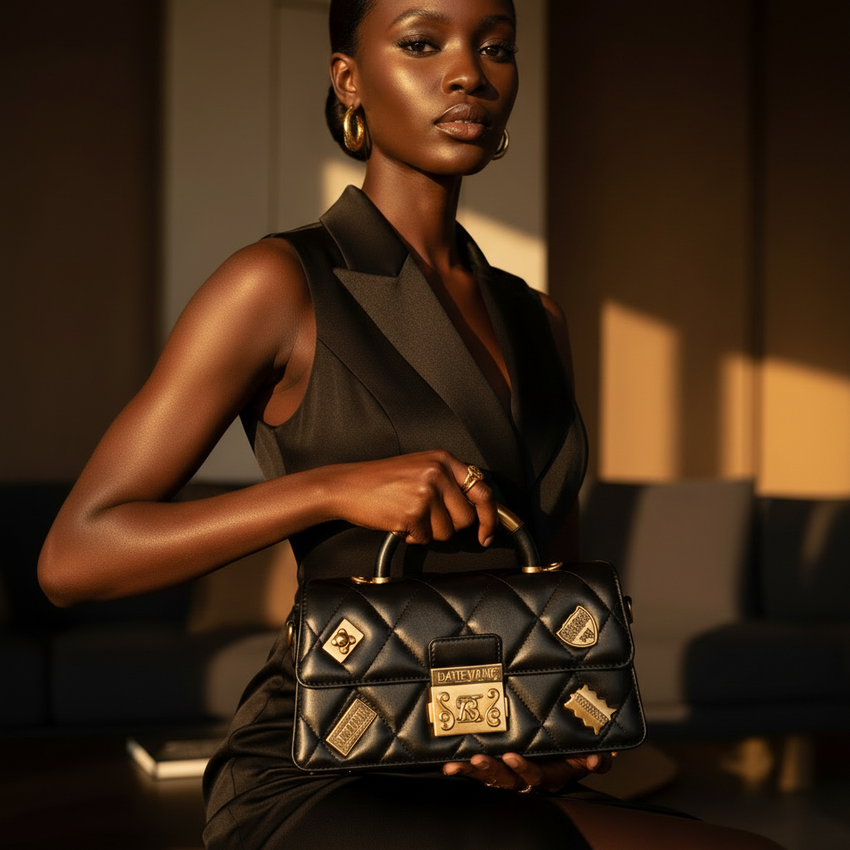 Black Quilted Bag — Tighter Focus 1:1