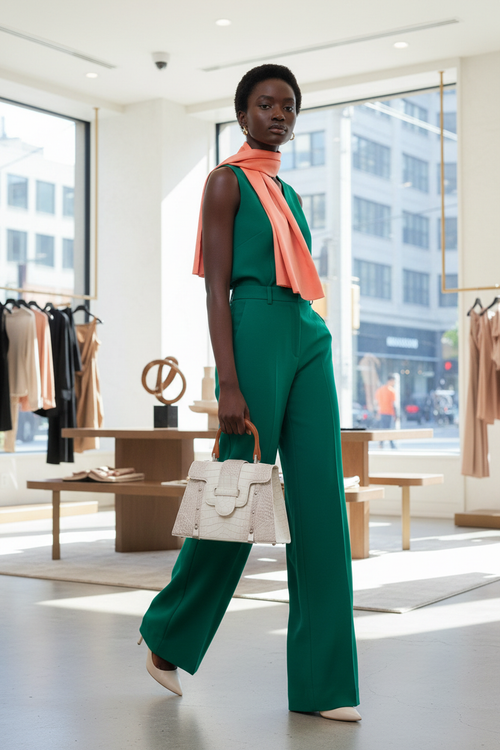 Ivory Prestige Croc-Embossed Satchel