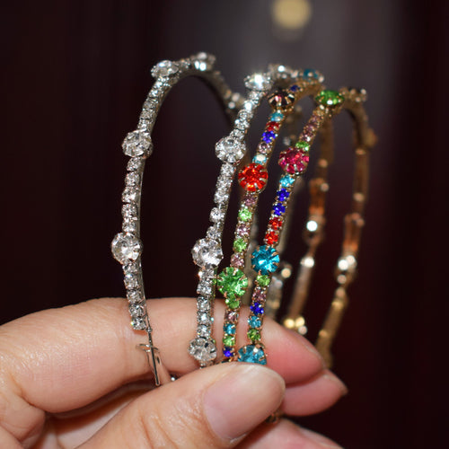 Dazzling Crystal Hoop Earrings | Rhinestone Statement Hoops