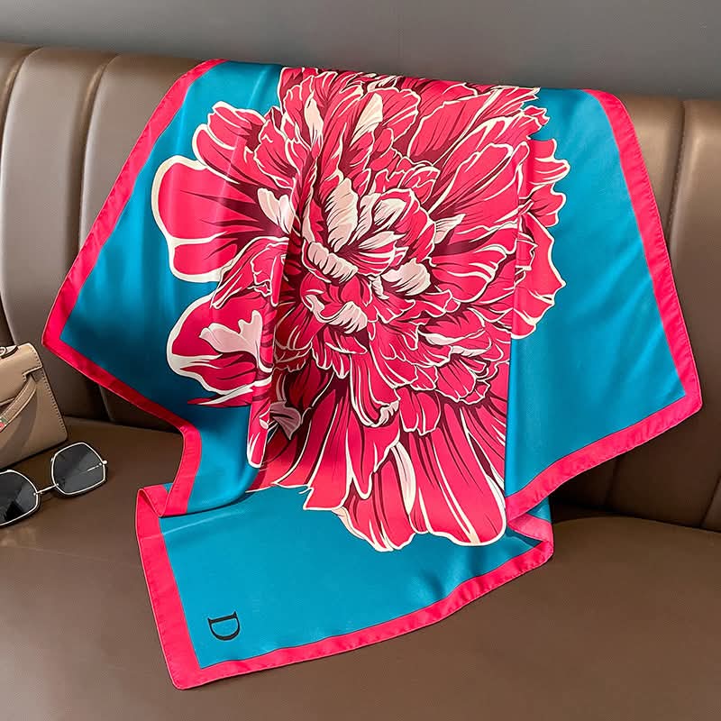 Floral silk scarf