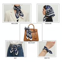 Five ways to style the navy scarf
