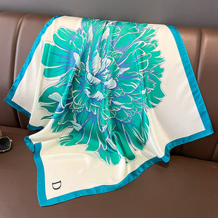 Floral silk scarf