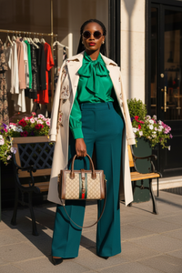 Model with Designer Handbag