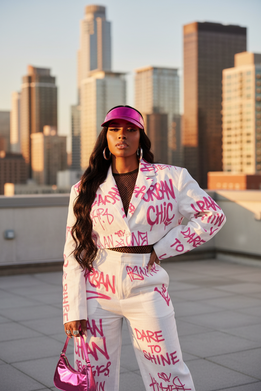 Pink Metallic Visor Lifestyle