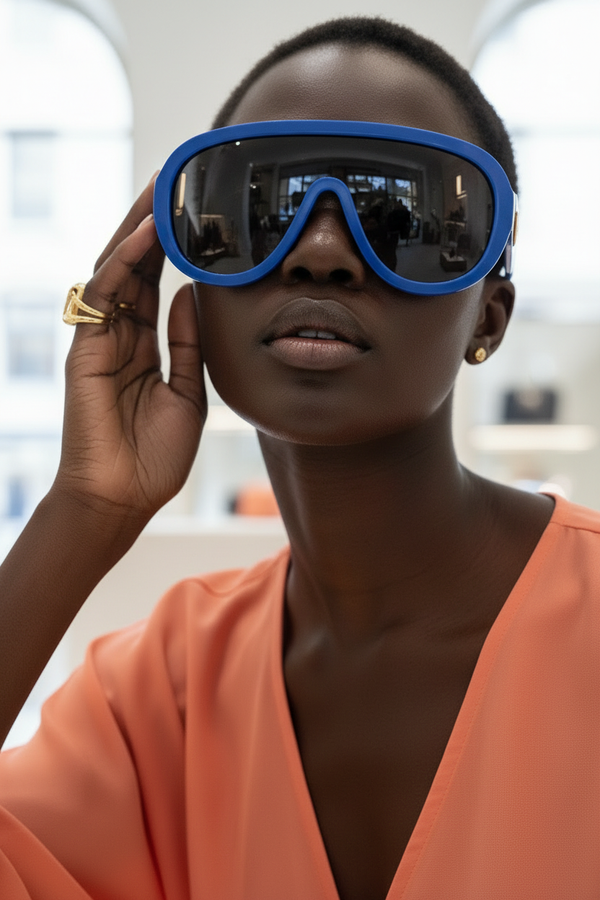 Royal Blue Oversized Shades — Hero Focus