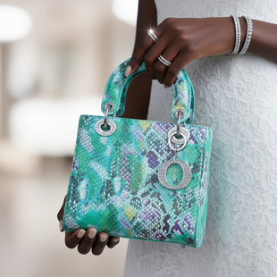 Luxe Snakeskin Statement Satchel