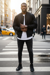 Urban streetwear lifestyle shot