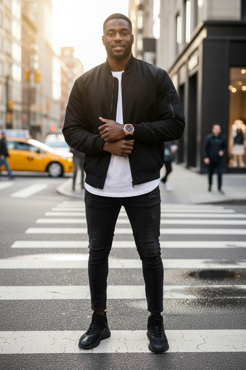 Urban streetwear lifestyle shot