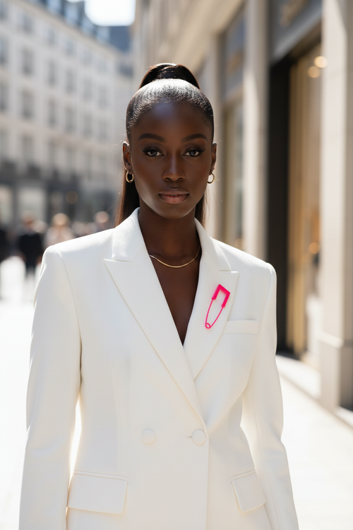 Neon Edge Safety Pin Statement Brooches