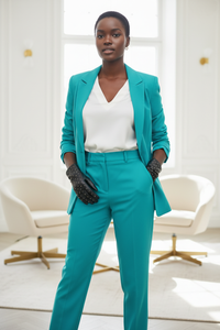 Work outfit with colorful style